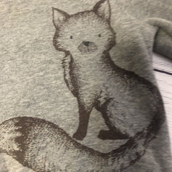 Caters Size 3-6M Grey Heather Fox Sweatsuit - Picture 3 of 5